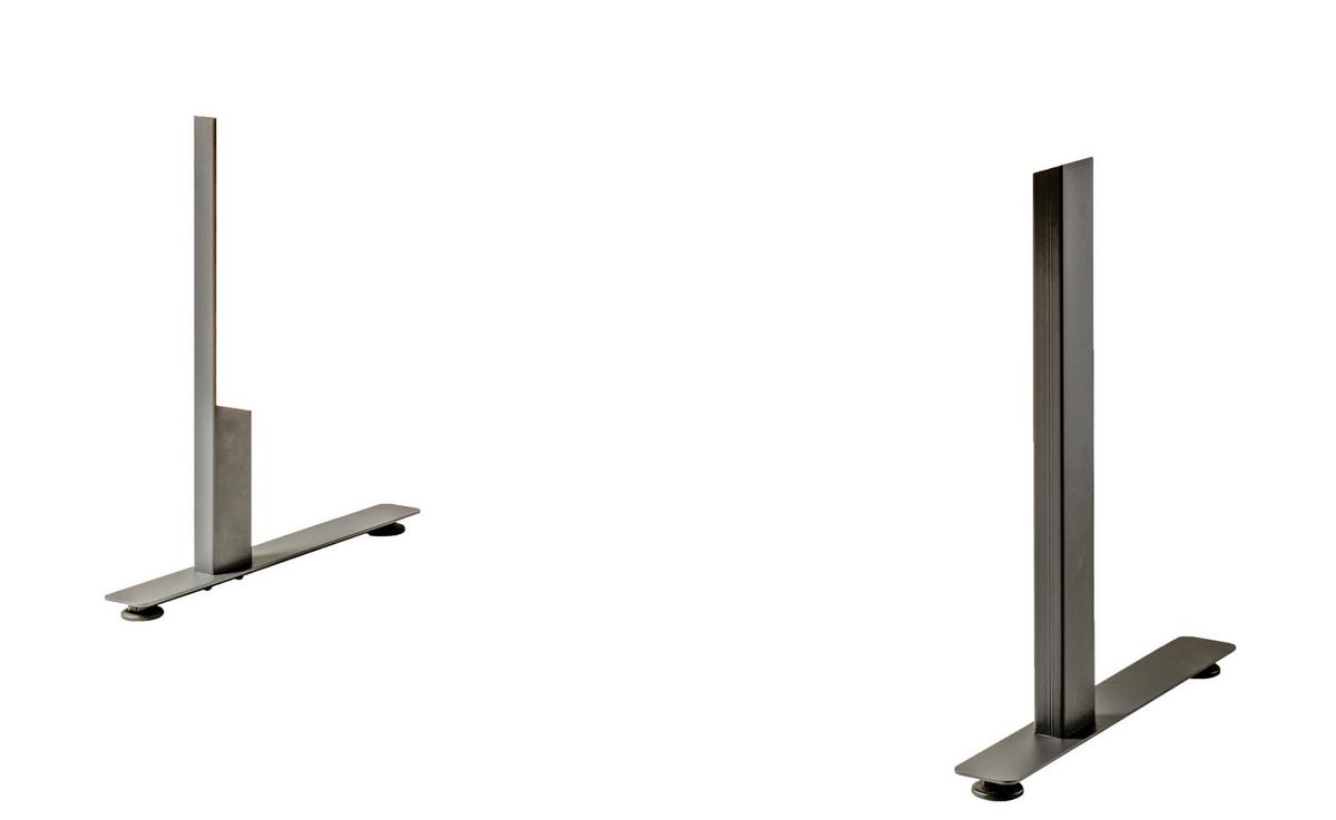 Schreibtischbeine Massiccio in Anthrazit 2 Stk. - Anthrazit, Modern, Metall (70/64/70cm) - Mömax