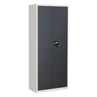 Aktenschrank Malivo - Weiss/Anthrazit, Konventionell, Metall (80/180/40cm) - MID.YOU