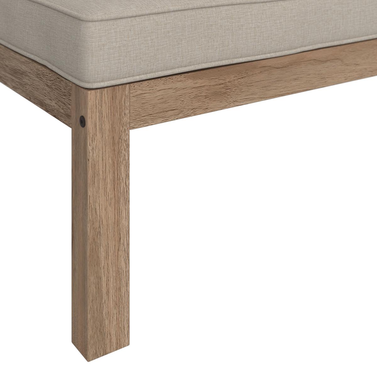 Lounge Garnitura Lina, Krem - krem barve/barve akacije, Moderno, tekstil/les (250/70/80cm) - Bessagi Garden