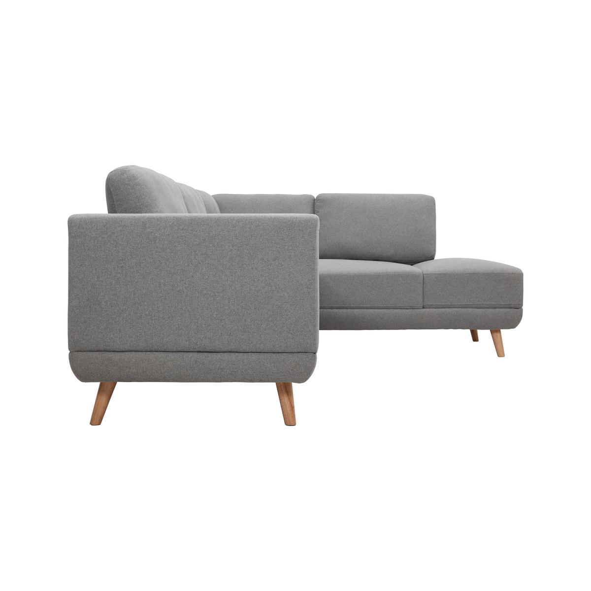canapé d'angle KYLE - Naturfarben/Grau, Modern, Holz/Textil (242/88/189cm) - Bessagi Home