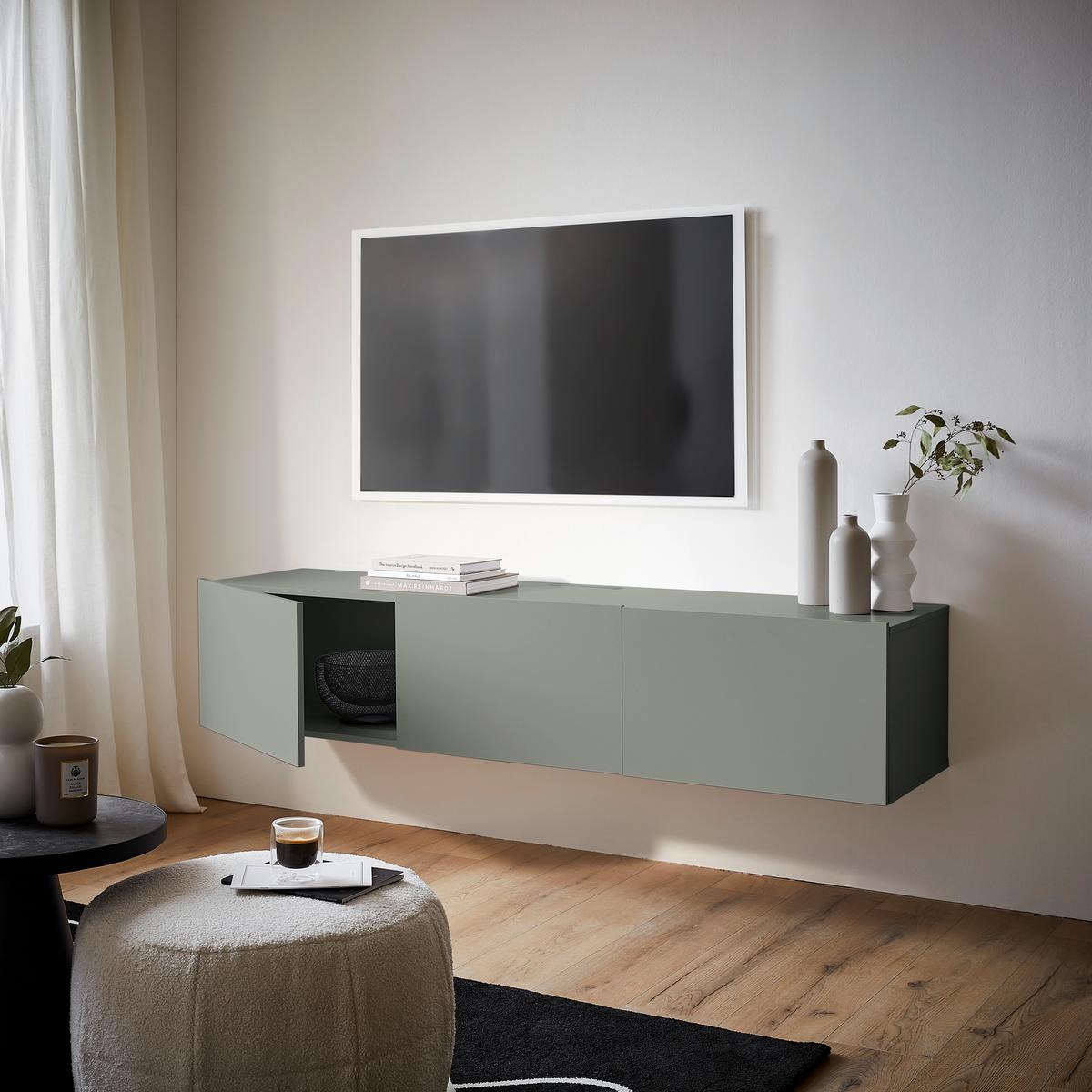 KOMODA NISKA NEWNIQ - zielony, Design, materiał drewnopochodny (180/36,7/42cm) - Hom`in