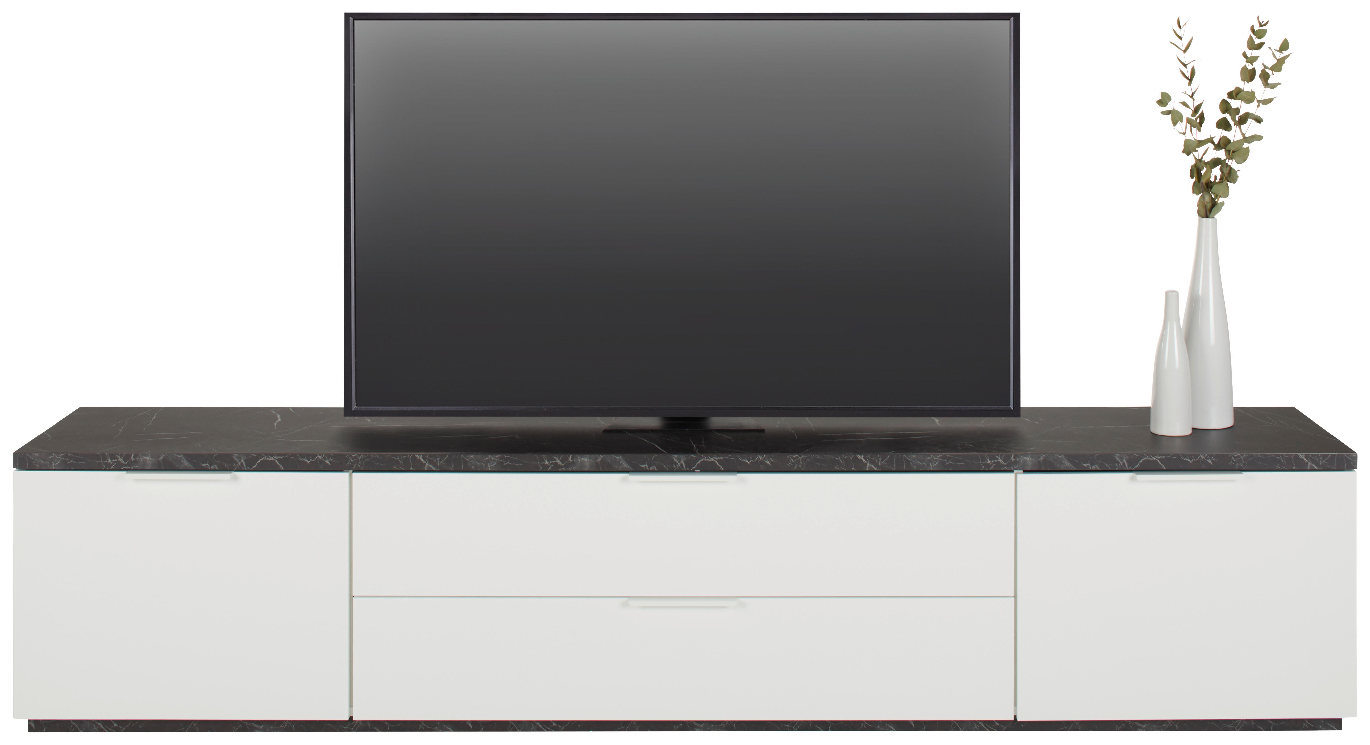 Lowboard in Anthrazit/Weiss - Weiss Hochglanz/Weiss, Modern, Holzwerkstoff/Metall (240/51/45cm) - Modern Living