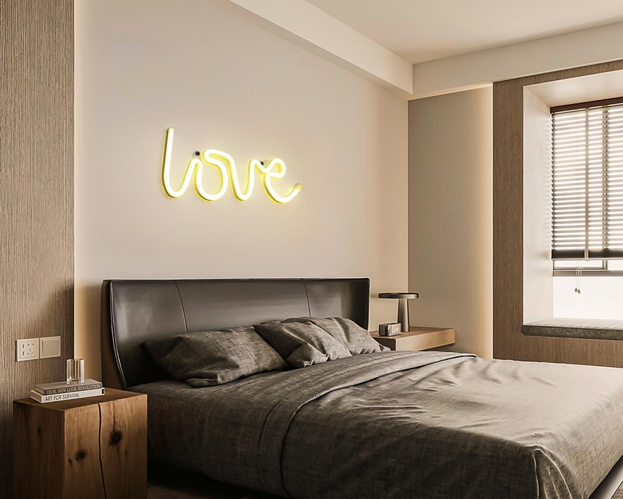 LED-Dekoleuchte Liebes Weiß max. 1,2 Watt - Weiß, KONVENTIONELL, Kunststoff (35/12,7/1,7cm) - Mömax