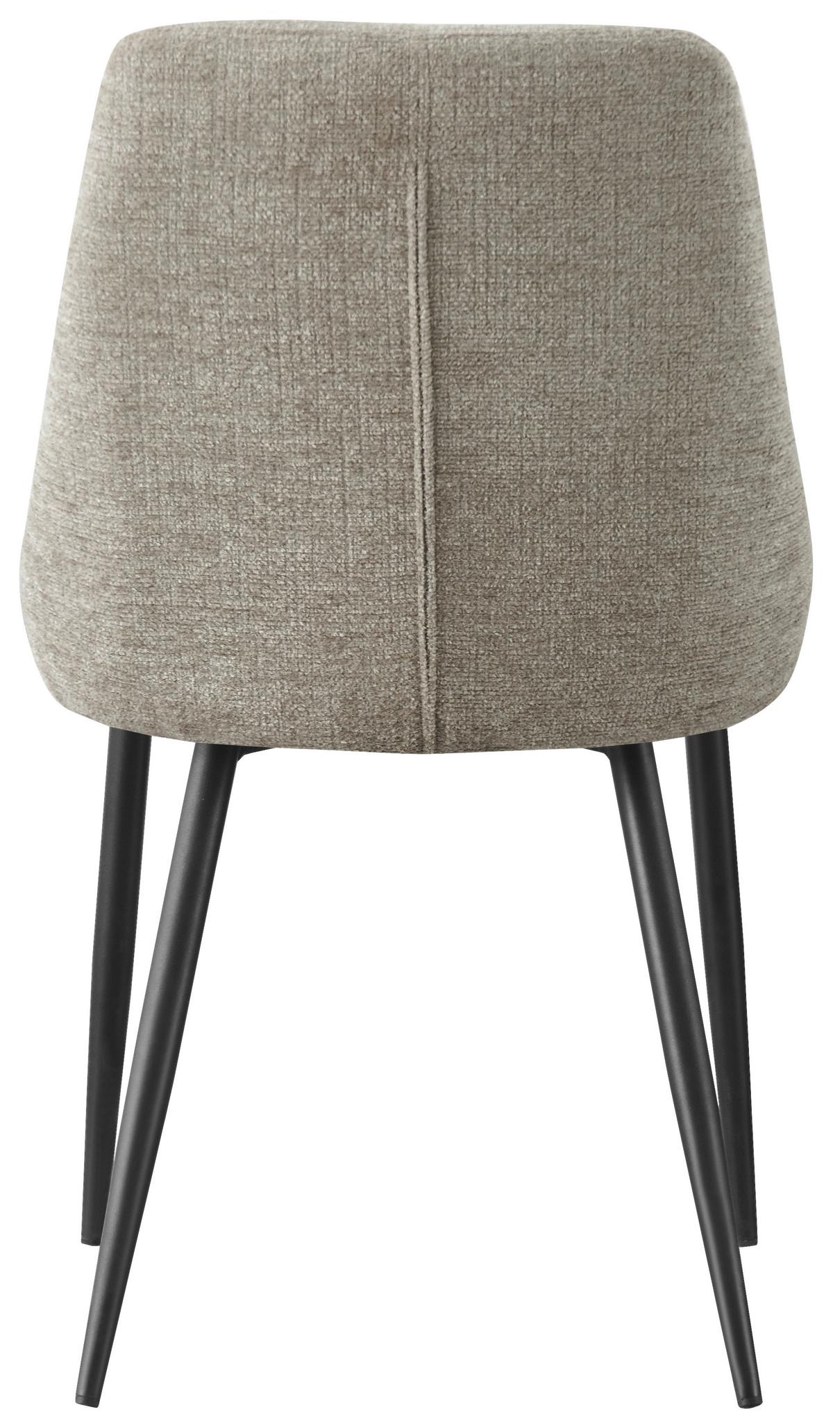 Stolica Sara - cappuccino/crna, Moderno, metal/tekstil (48/86/60cm) - Mömax