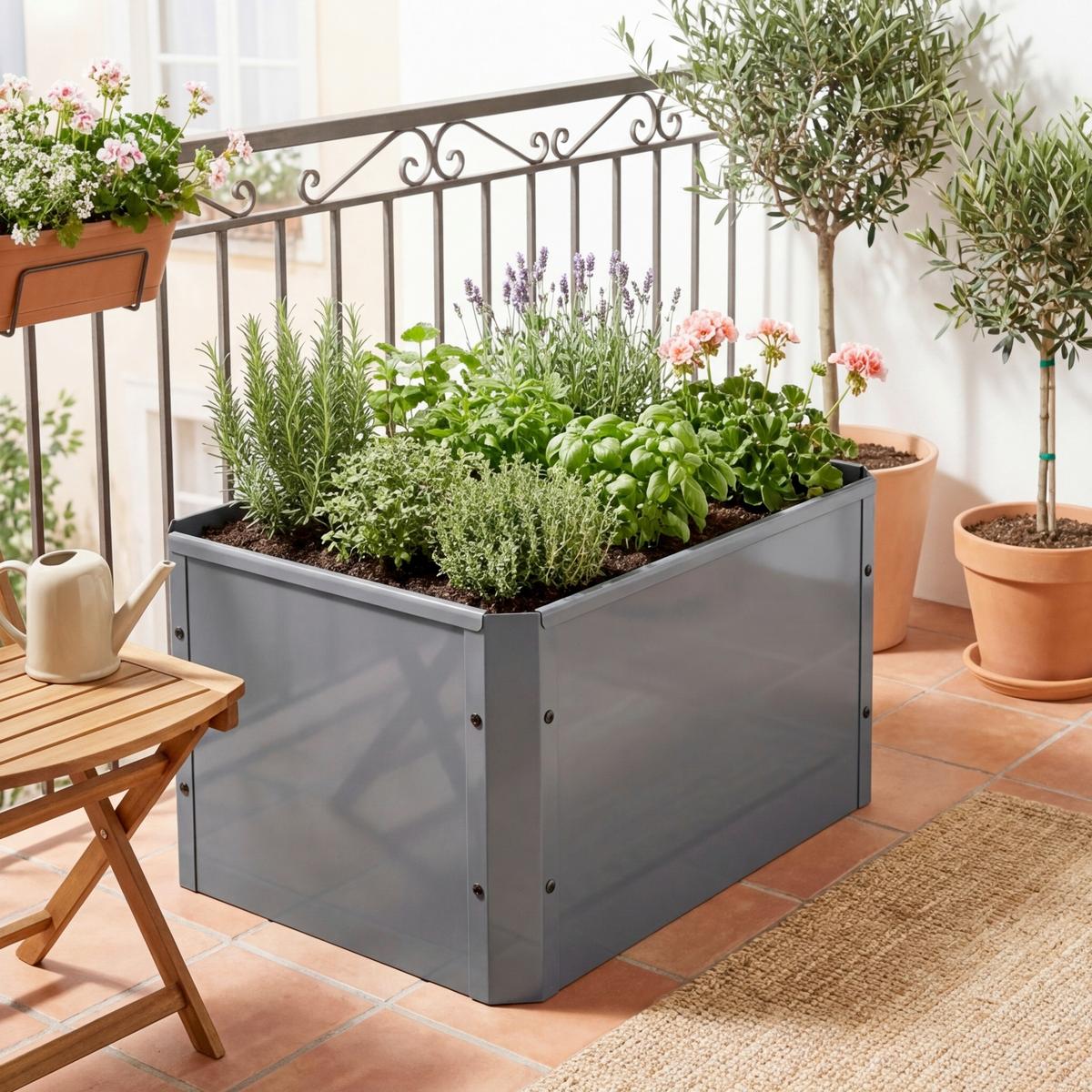 Hochbeet Vcm Beet "balora M" - Schwarz, Modern, Metall (50/30/40cm)