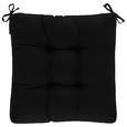 Sitzkissen Elli ca. 40x40cm - Schwarz, Textil (40/40/7cm) - Based Sitzkissen Elli ca. 40x40cm - Schwarz, Textil (40/40/7cm) - Based