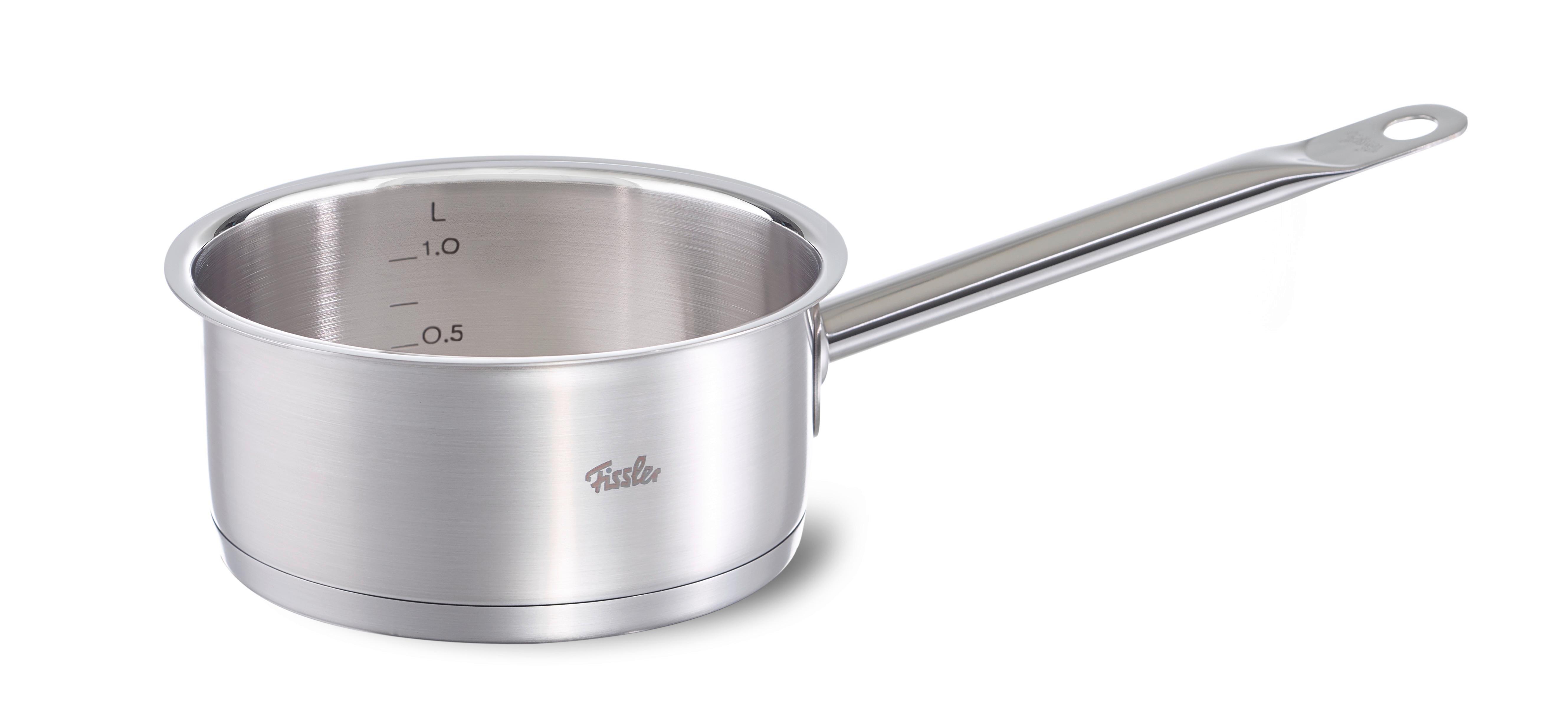 RONDEL Z RĄCZKĄ 084-153-16-105/0 FISSLER - kolor srebrny, Basics, metal (16cm) - Fissler