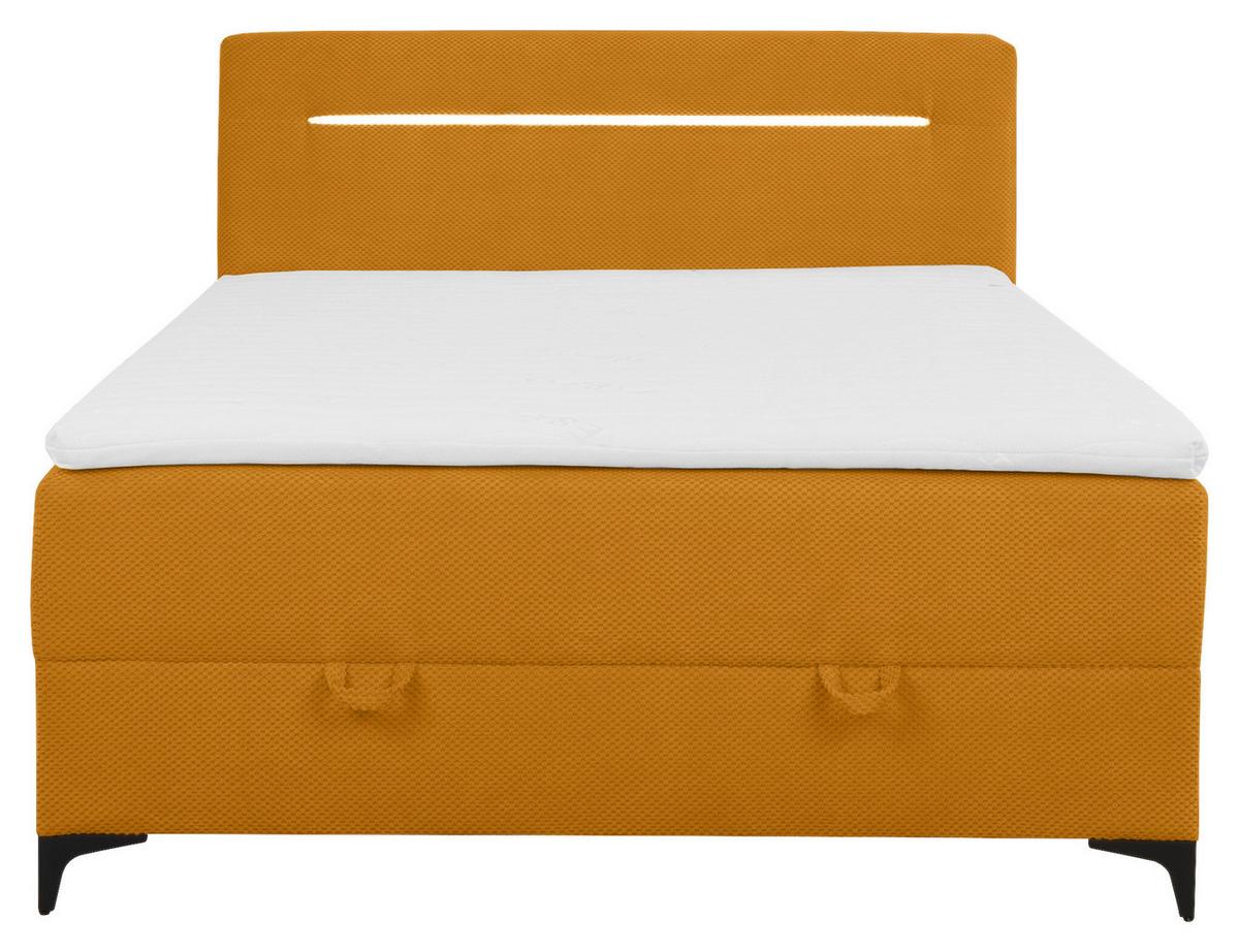 Box Krevet Jerry - boje senfa/crna, Konvencionalno, tekstil (100/200cm) - Mömax