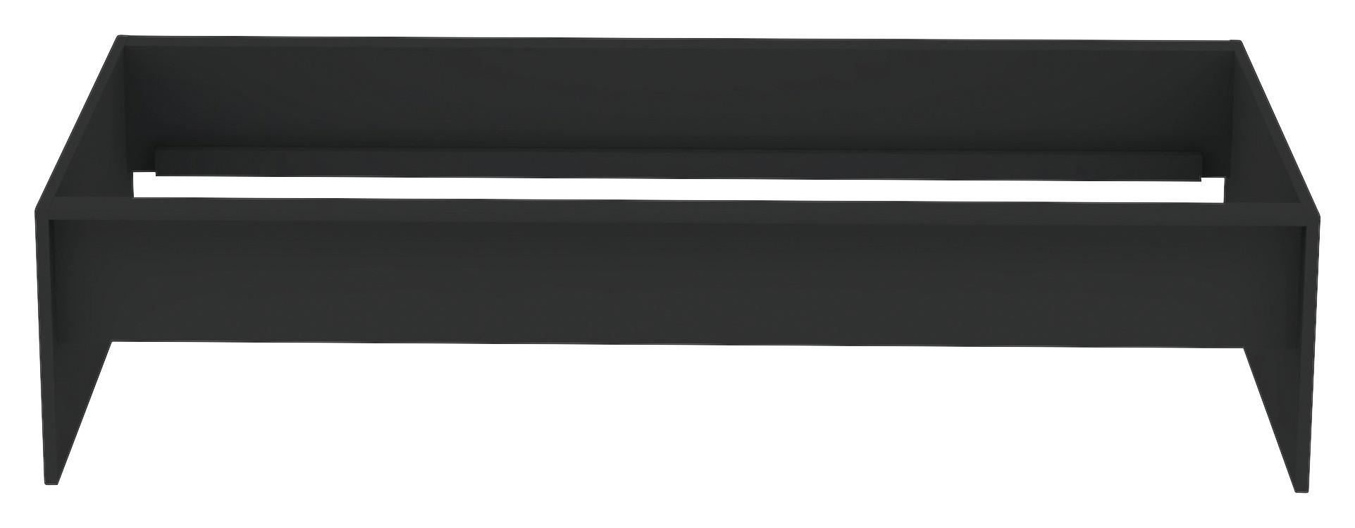 Posteljni Okvir Unit 90 - antracit, Konvencionalno, leseni material (90/200cm) - Based