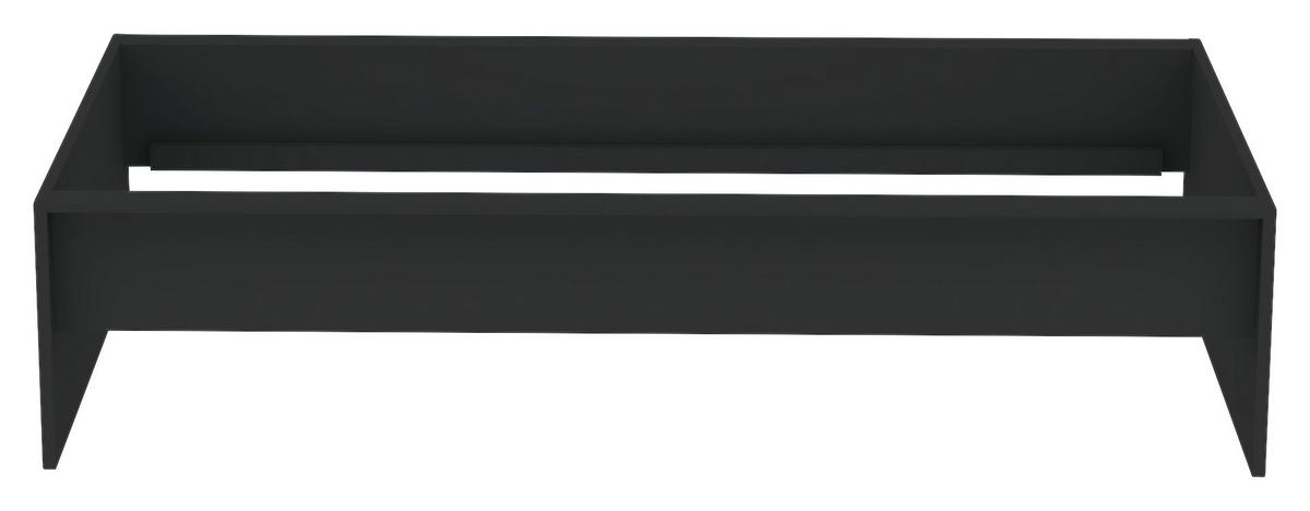 Bettrahmen Unit 90 in Anthrazit - Anthrazit, Konventionell, Holzwerkstoff (90/200cm) - Based