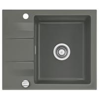 Spüle KERADOMO GENEA60, in Lava - Grau, MODERN, Keramik (59,5/51cm) - Systemceram