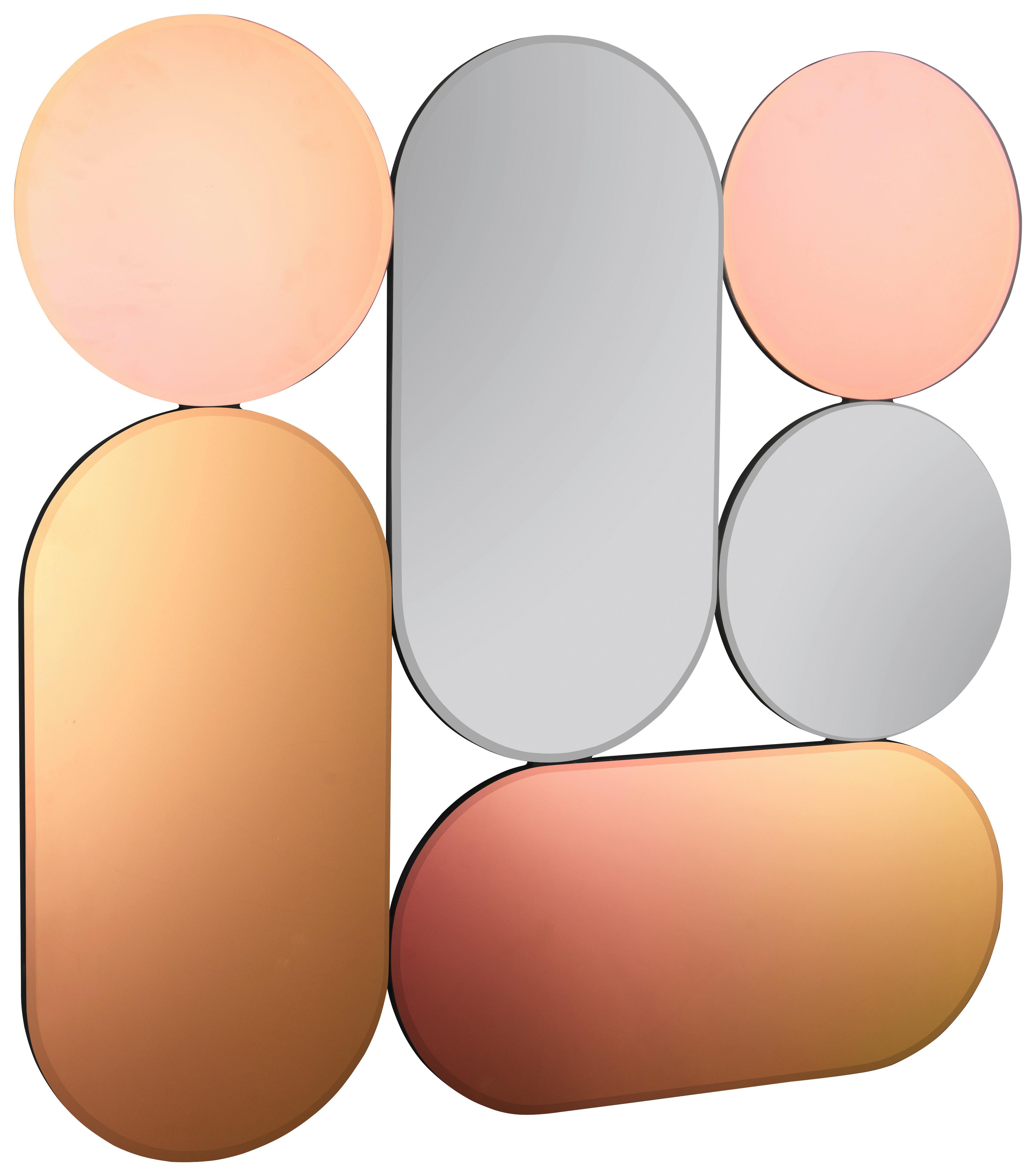 Dekor Tükör Flip-flop Shiny - többszínű, Modern, faalapú anyag/Üveg (90/90/2cm)