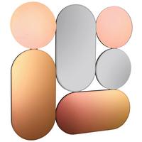 Dekor Tükör Flip-flop Shiny - többszínű, Modern, faalapú anyag/Üveg (90/90/2cm)