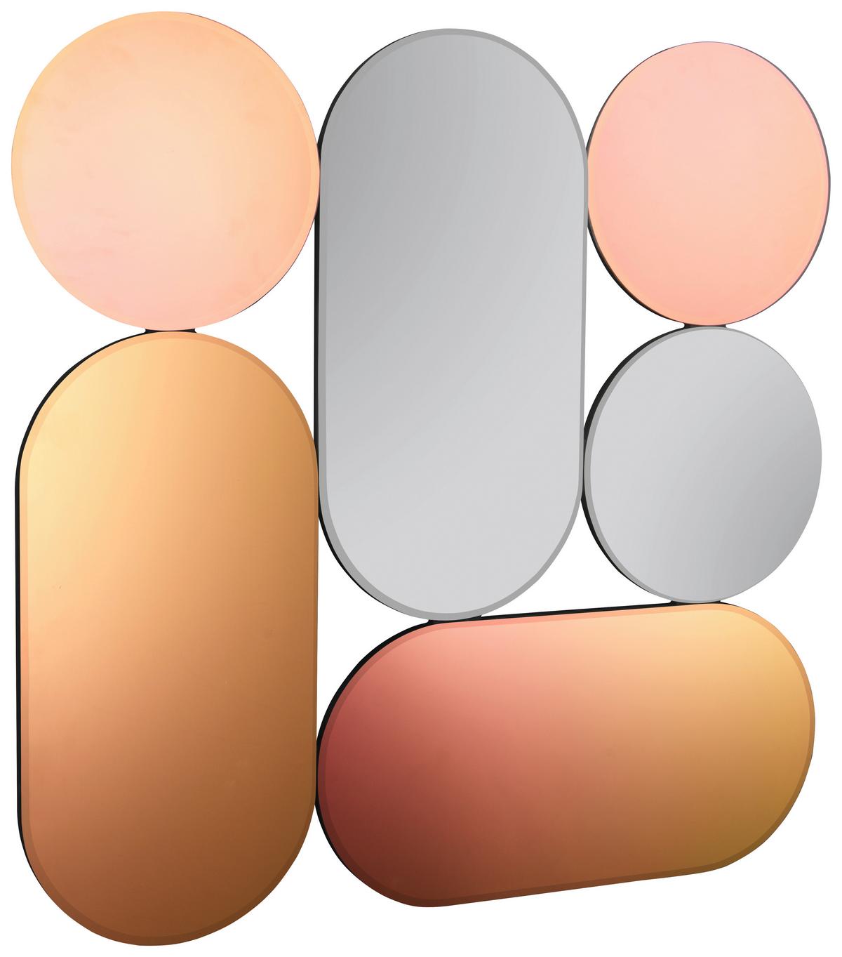 Dekor Tükör Flip-flop Shiny - többszínű, Modern, faalapú anyag/Üveg (90/90/2cm)