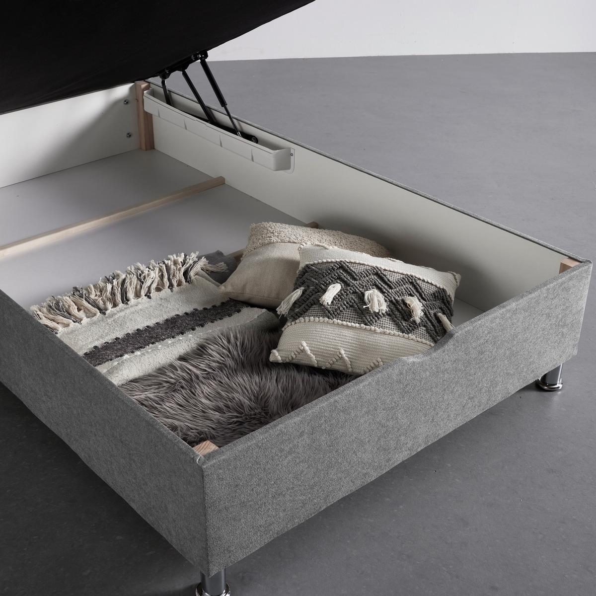 Box Krevet Oviedo - siva/boje kroma, Konvencionalno, tekstil (120/200cm) - Based