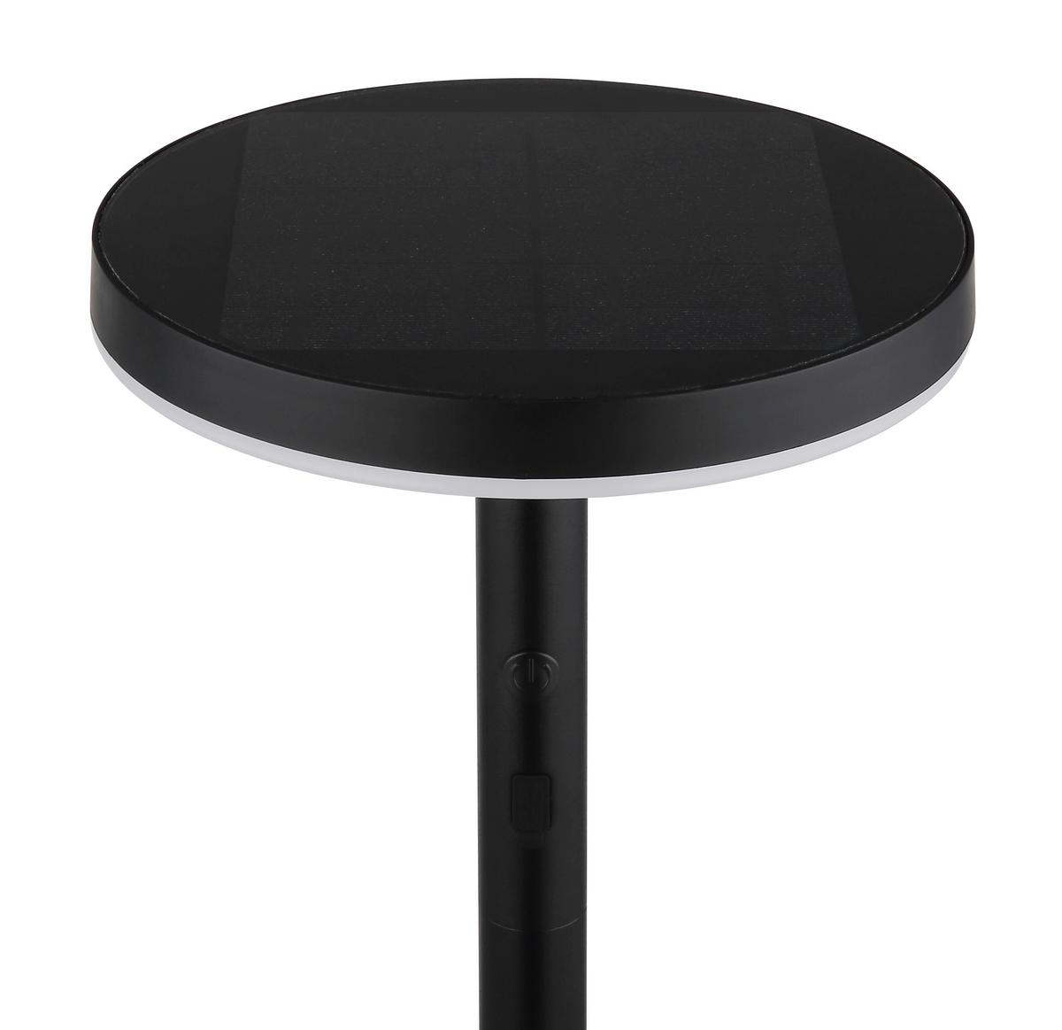 Solarleuchte 36508  Solar - Opal/Schwarz, Design, Kunststoff/Metall (23/145cm) - Globo