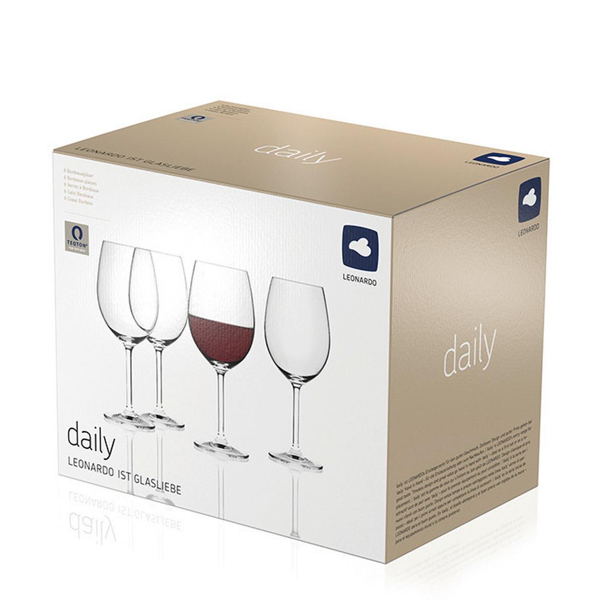 KOMPLET SZKŁA STOŁOWEGO 063317 - przejrzysty, Basics, szkło (9,5/24,5cm) - Leonardo