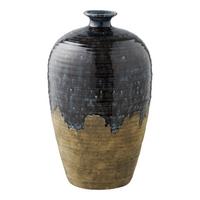 Vase Braun/Dunkelblau - Braun/Dunkelblau, Basics, Keramik (27/44,5cm)