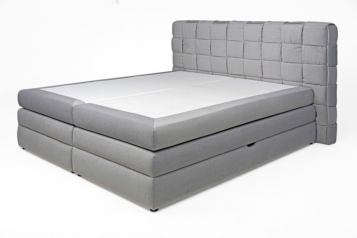 Boxspring Krevet Gusto - bež/crna, Trend, drvni materijal/drvo (160/200cm) - Premium Living