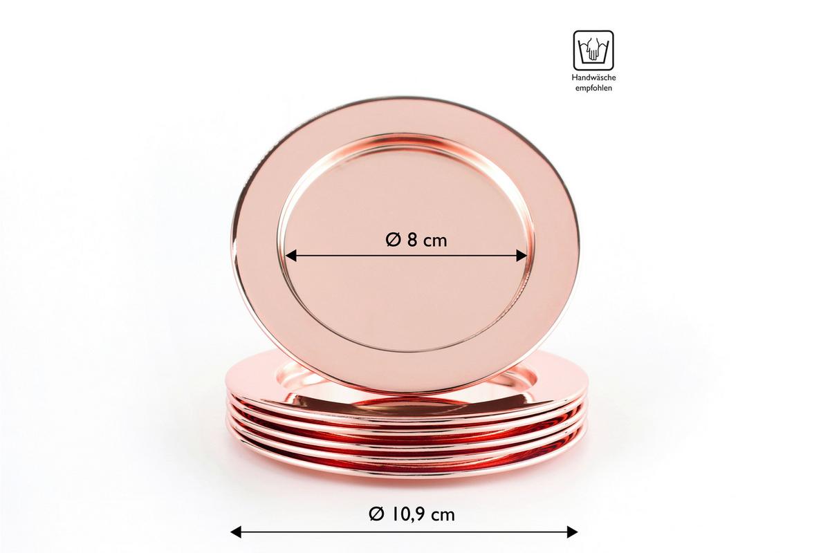 Untersetzer Echtwerk Kupferfarben 6-teilig - Kupferfarben, Design, Metall (10,9cm) - Echtwerk