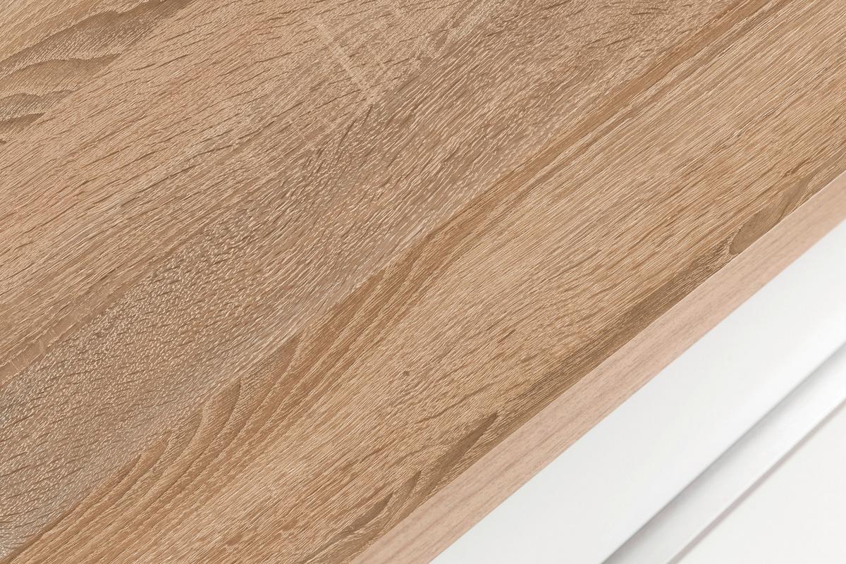 Küchenblock Mailand m. Geräten Weiß Hochglanz - Weiß Hochglanz/Silberfarben, MODERN, Holzwerkstoff/Metall (320cm) - Held