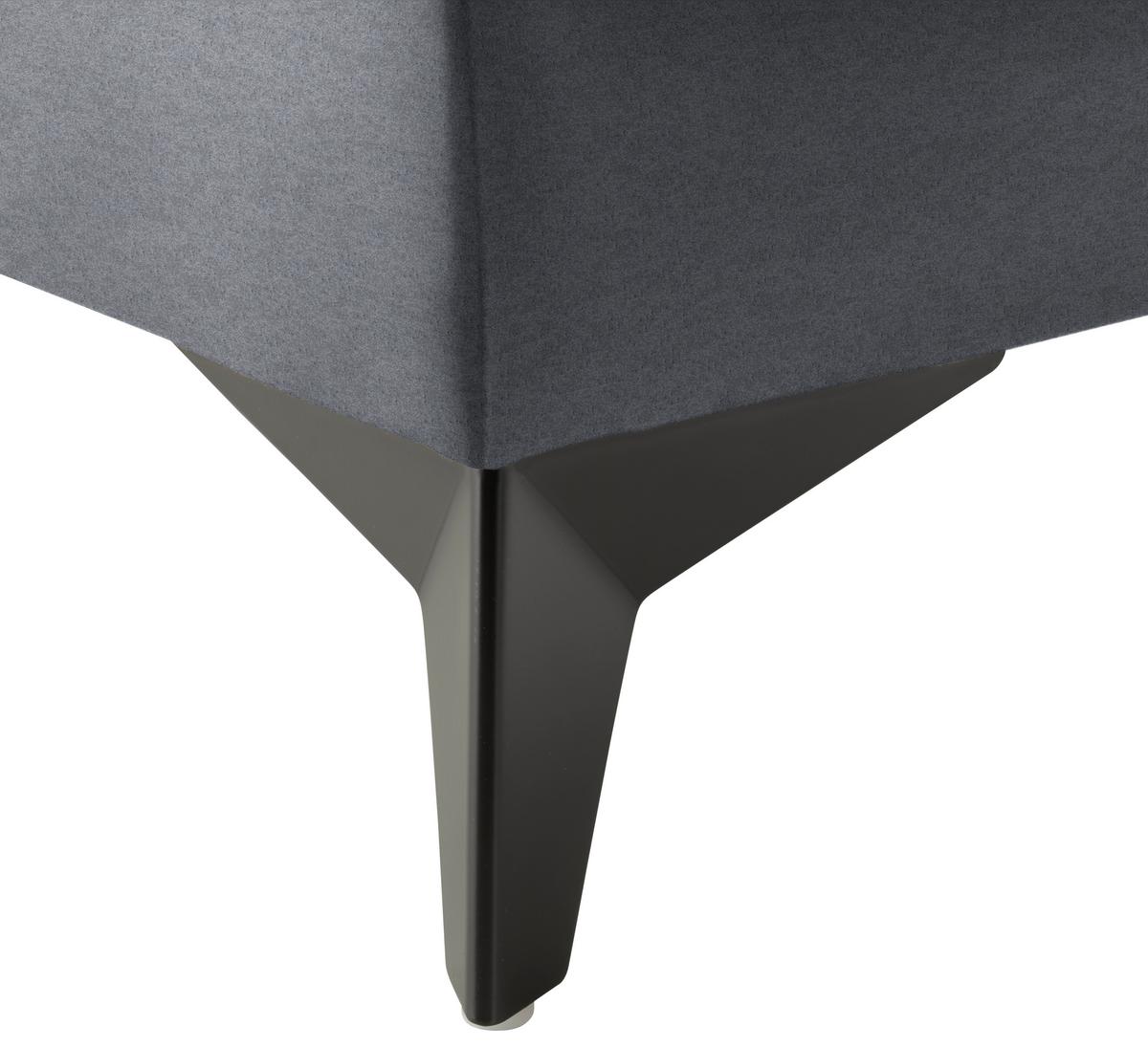 Wohnlandschaft Sierra Grau - Schwarz/Grau, Modern, Textil/Metall (181/364/230cm) - Mömax