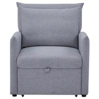 Fotelja Na Razvlačenje Celine - siva/crna, Moderno, drvo/tekstil (84/97/102cm) - Mömax