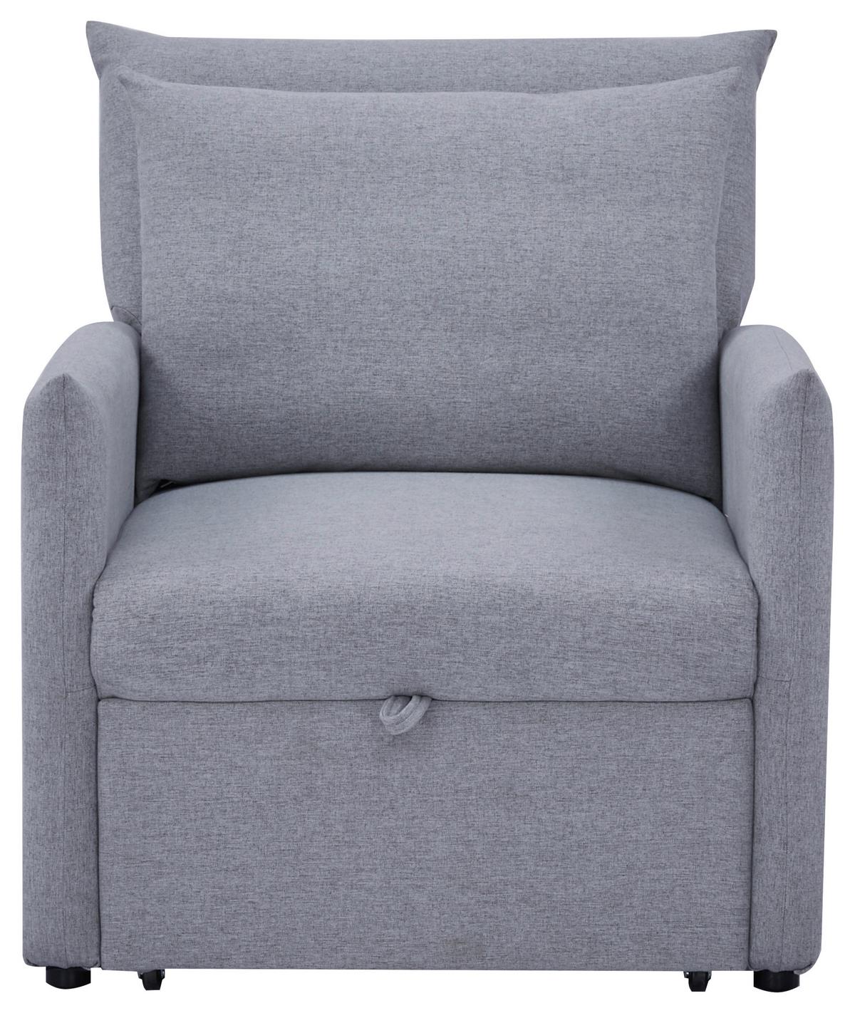 Fotelja Na Razvlačenje Celine - siva/crna, Moderno, drvo/tekstil (84/97/102cm) - Mömax