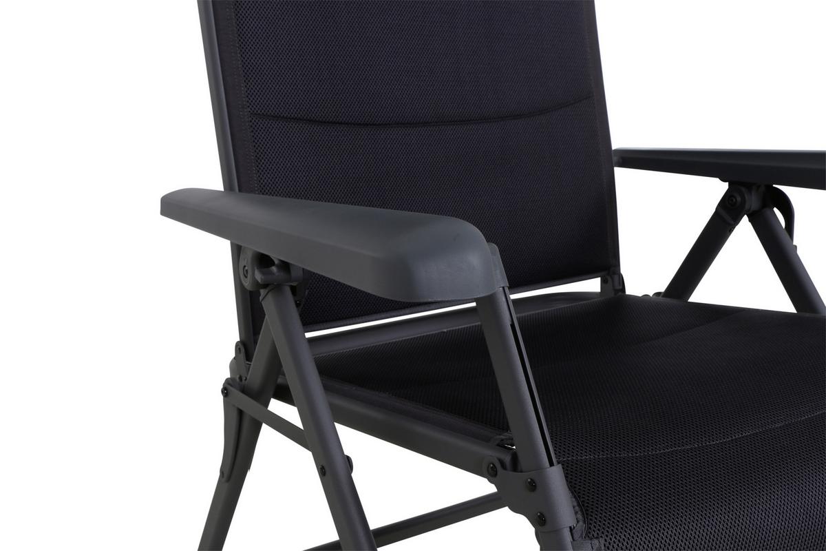 GARTEN-RELAXLIEGE Premium B: 75cm - Anthrazit, KONVENTIONELL, Textil/Metall (75/123/91cm) - Siena Garden