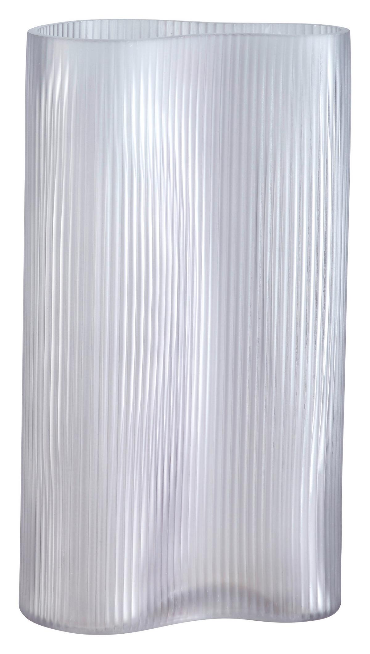 Vase Magnus in Hellgrau Ø ca. 16cm - Grau, Modern, Glas (16/30cm) - Modern Living