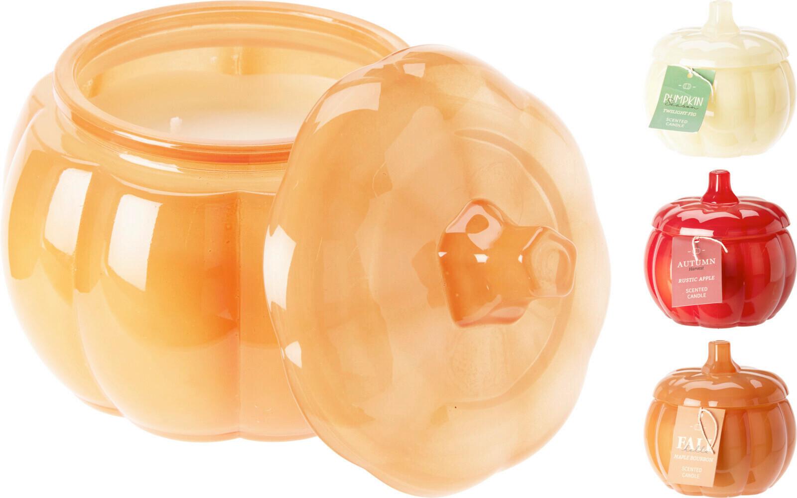 Gyertya Üvegben Fedéllel Pumpkin 2 - többszínű, Üveg (11,8/8cm)