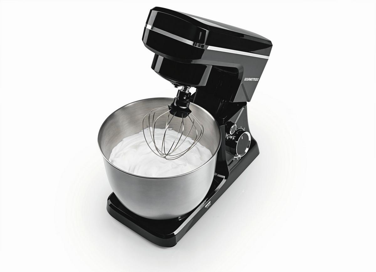 Küchenmaschine Gourmetmaxx Schwarz/Edelstahlf. max. 1500W - Edelstahlfarben/Schwarz, Basics, Kunststoff/Metall (36/22,5/39cm)