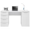 SKRIVBORD CARLOS WEISS - vit, Modern, trämaterial (146/78/60cm) - Mömax