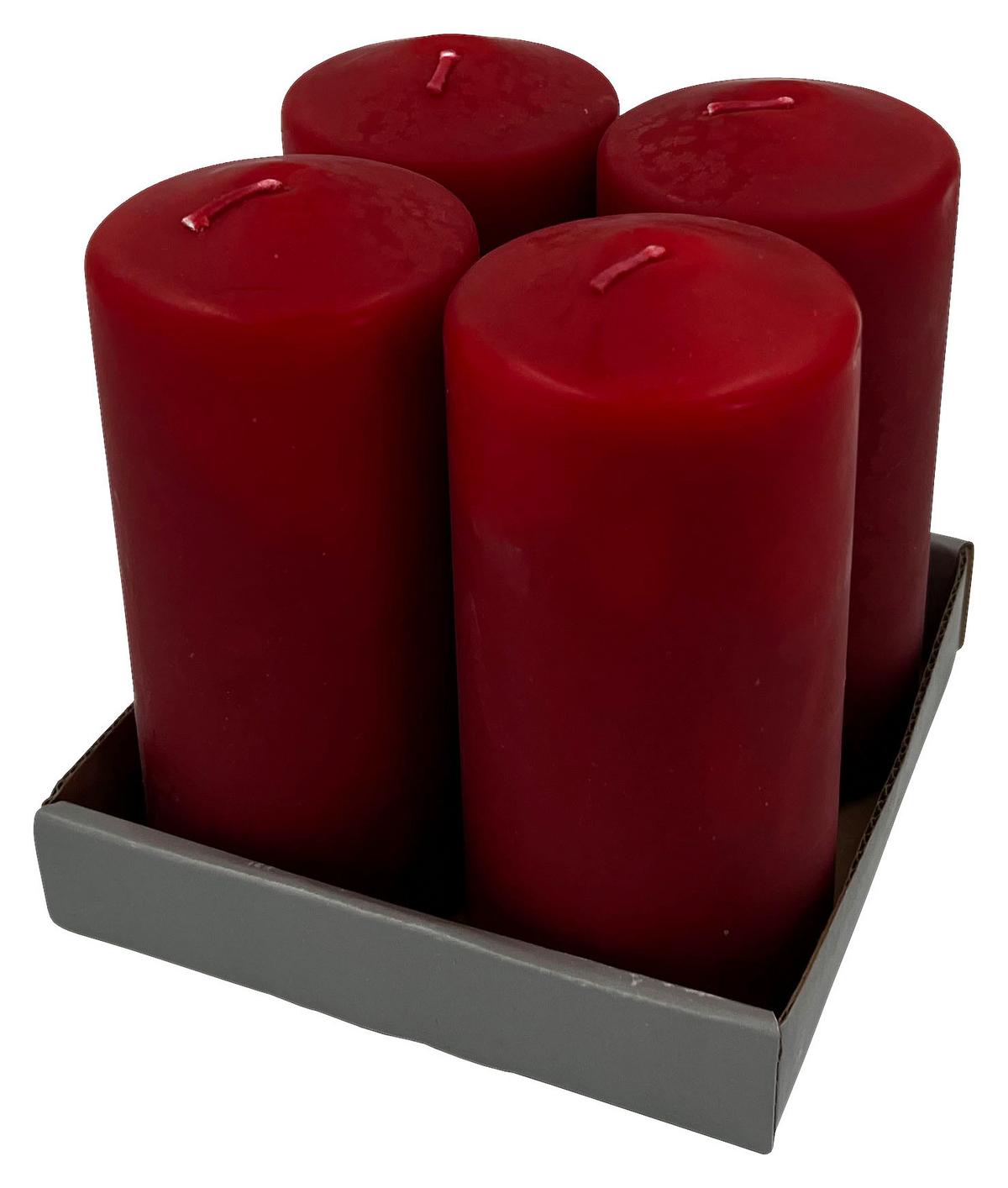 Tömbgyertyaszett Katrinja - fekete/rózsaszín, paraffin (6/12,5cm) - Modern Living