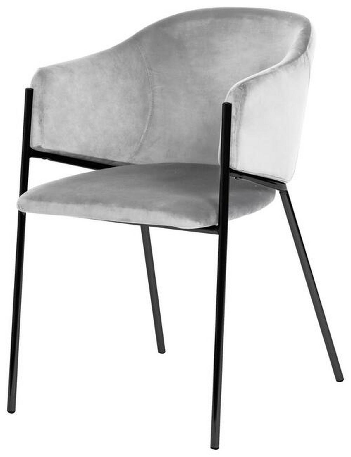 KRZESŁO Z PODŁOKIETNIKAMI KRONOS -TREND- - jasnoszary/czarny, Trend, metal/tkanina (53/77/60cm) - Livetastic