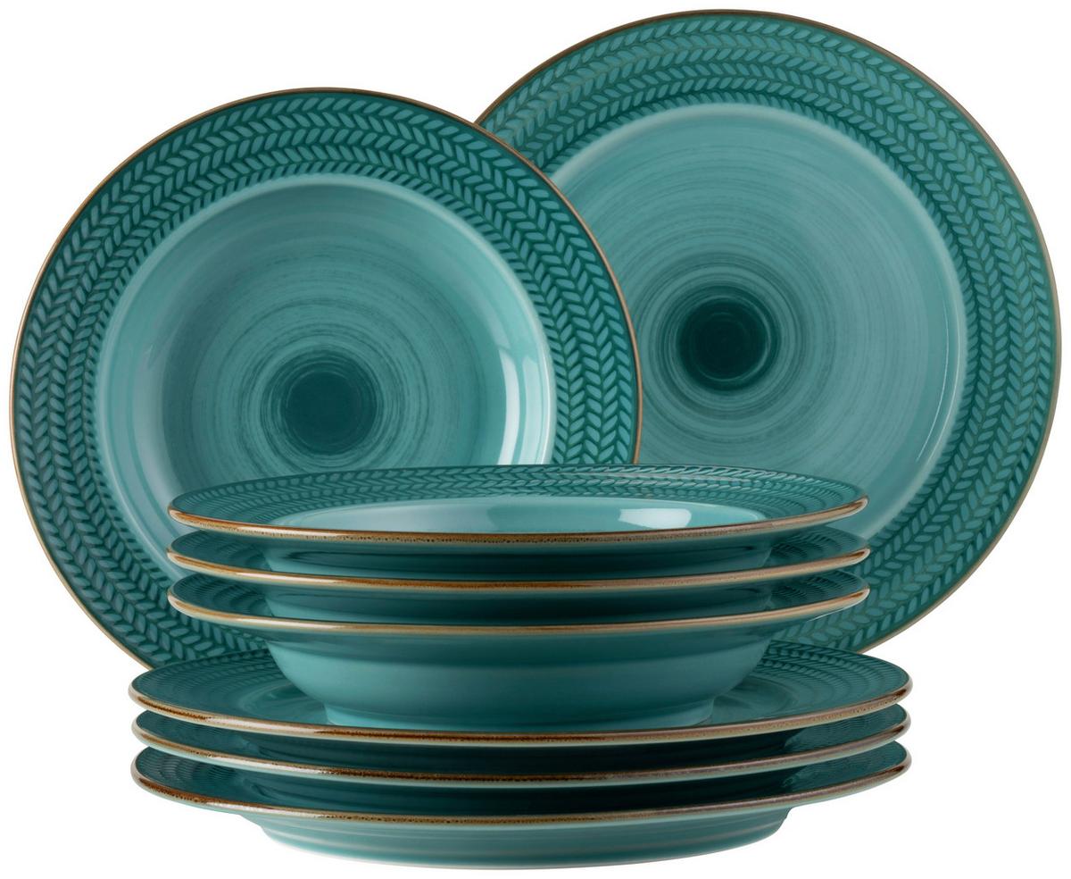 TAFELSERVICE 931944 BLAU POSTSICHER - Blau, Basics, Keramik (30,5/30,5/22cm) - Mäser