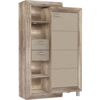 Etajeră GENETIC - bej/culoare lemn stejar, Konventionell, plastic/metal (91/148/41,5cm) - Modern Living