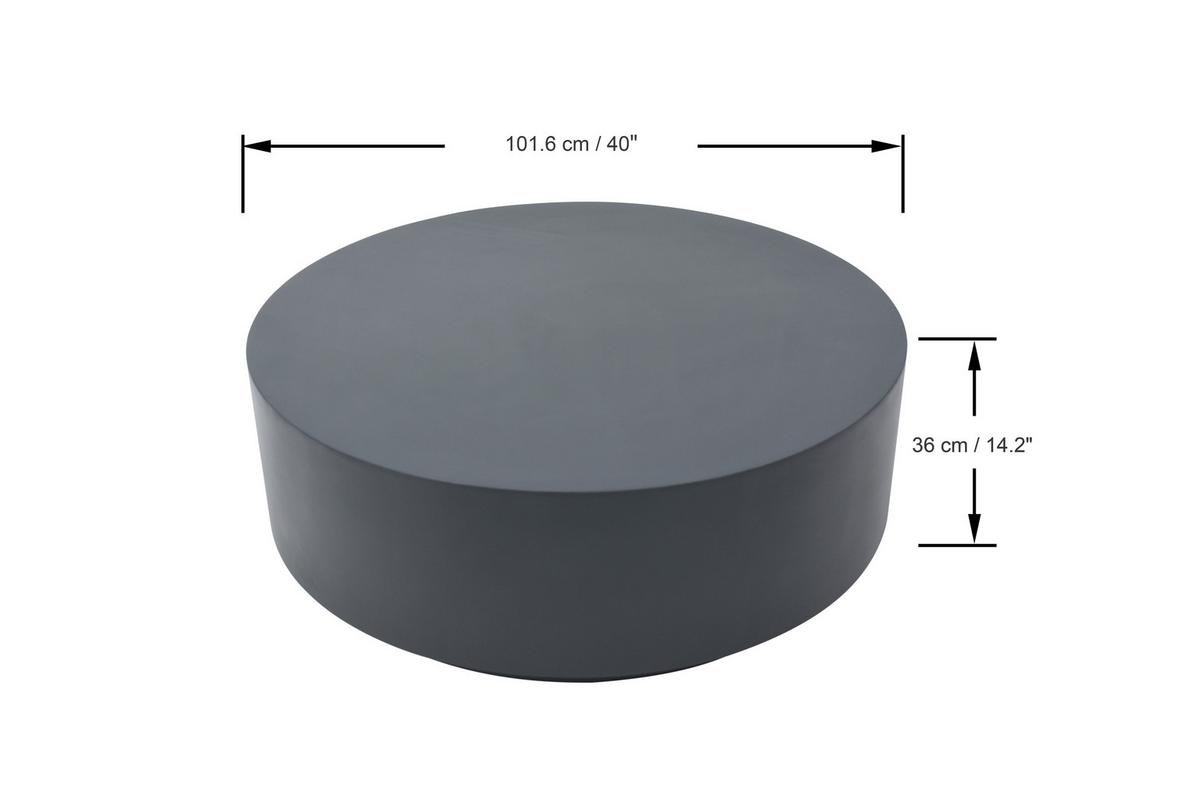 Loungetisch Rome Faserbeton Dunkelgrau - Dunkelgrau, MODERN, Stein (102/102/36cm) - Gardenson