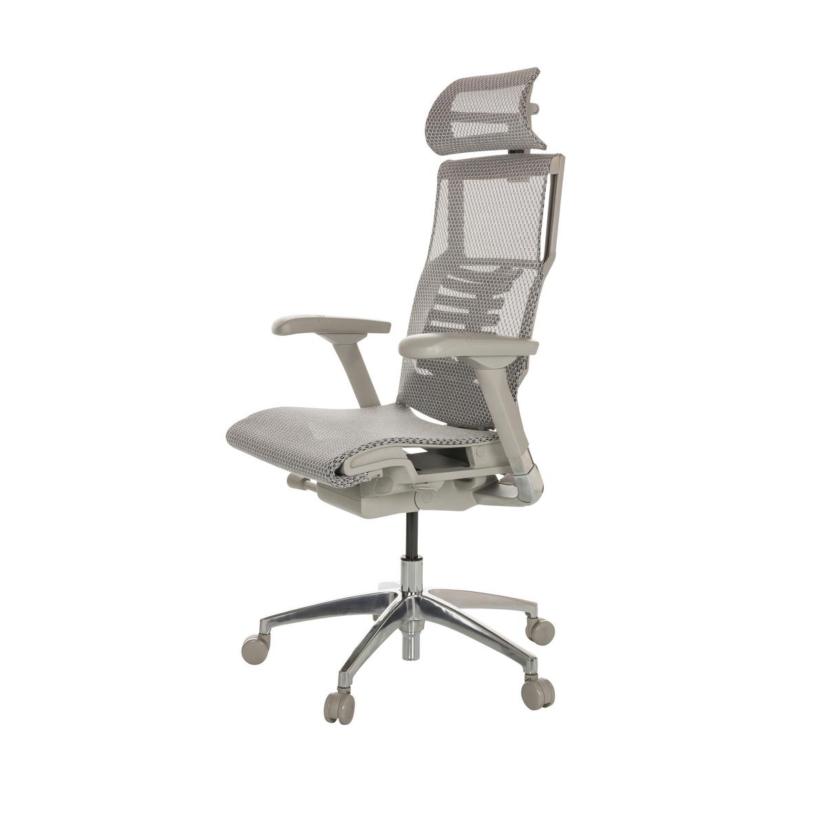 Pisarniški Stol Dynafit Ii G, Svetlo Siva - barve aluminija/svetlo siva, Basics, kovina/umetna masa (67/119-135/60cm) - MID.YOU