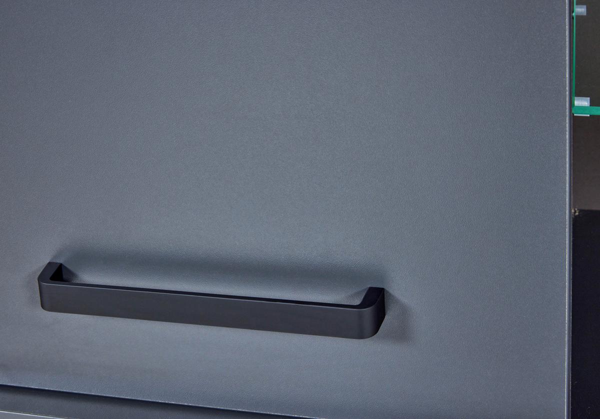 Hängeschrank Venet, Anthrazit/Artisan Eiche - Anthrazit/Schwarz, MODERN, Glas/Holzwerkstoff (130,3/57,5/33cm) - Mömax