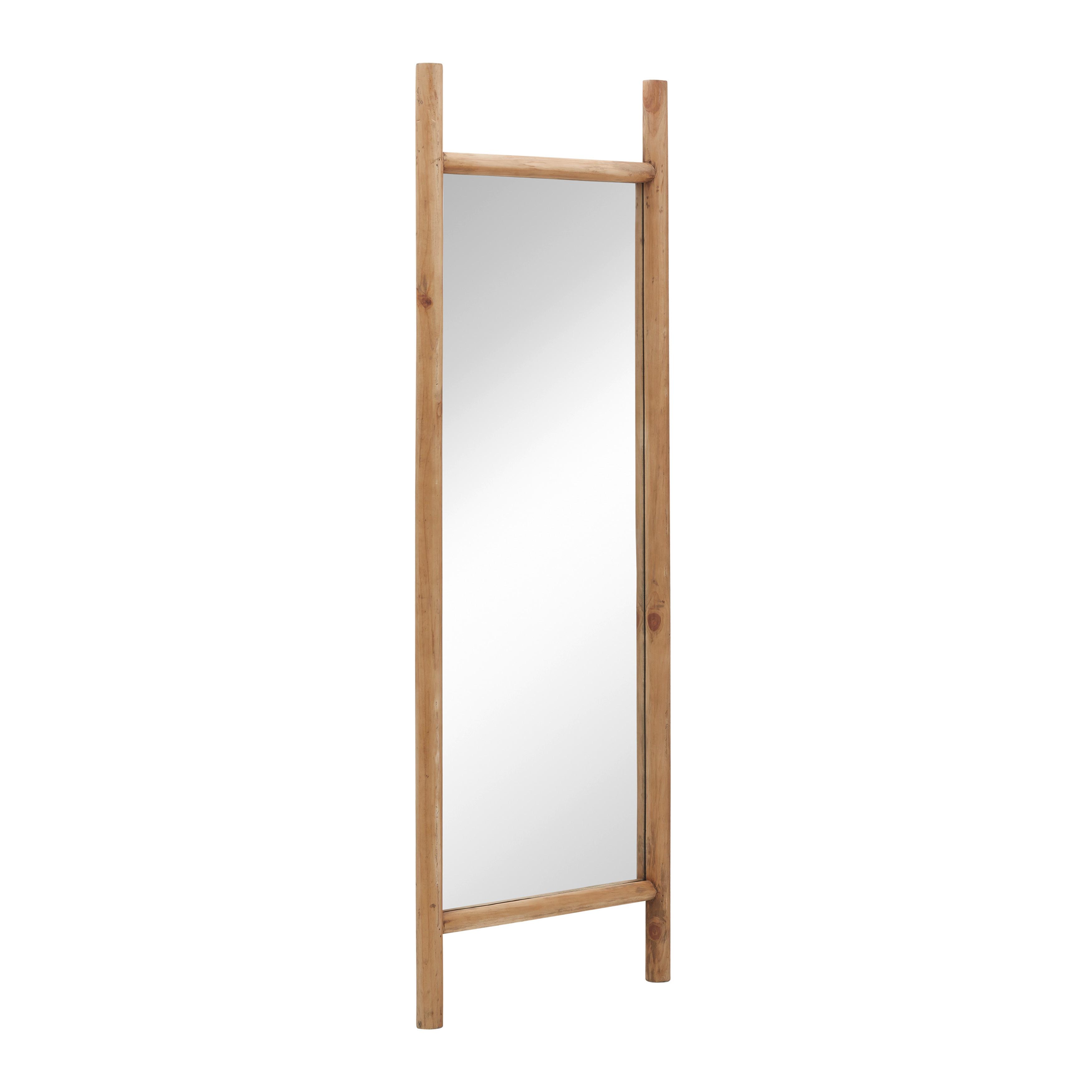 Spiegel Jasmin ca. 57x170 cm Tannenholz massiv - Naturfarben, MODERN, Glas/Holz (57/170/5cm) - Bessagi Home