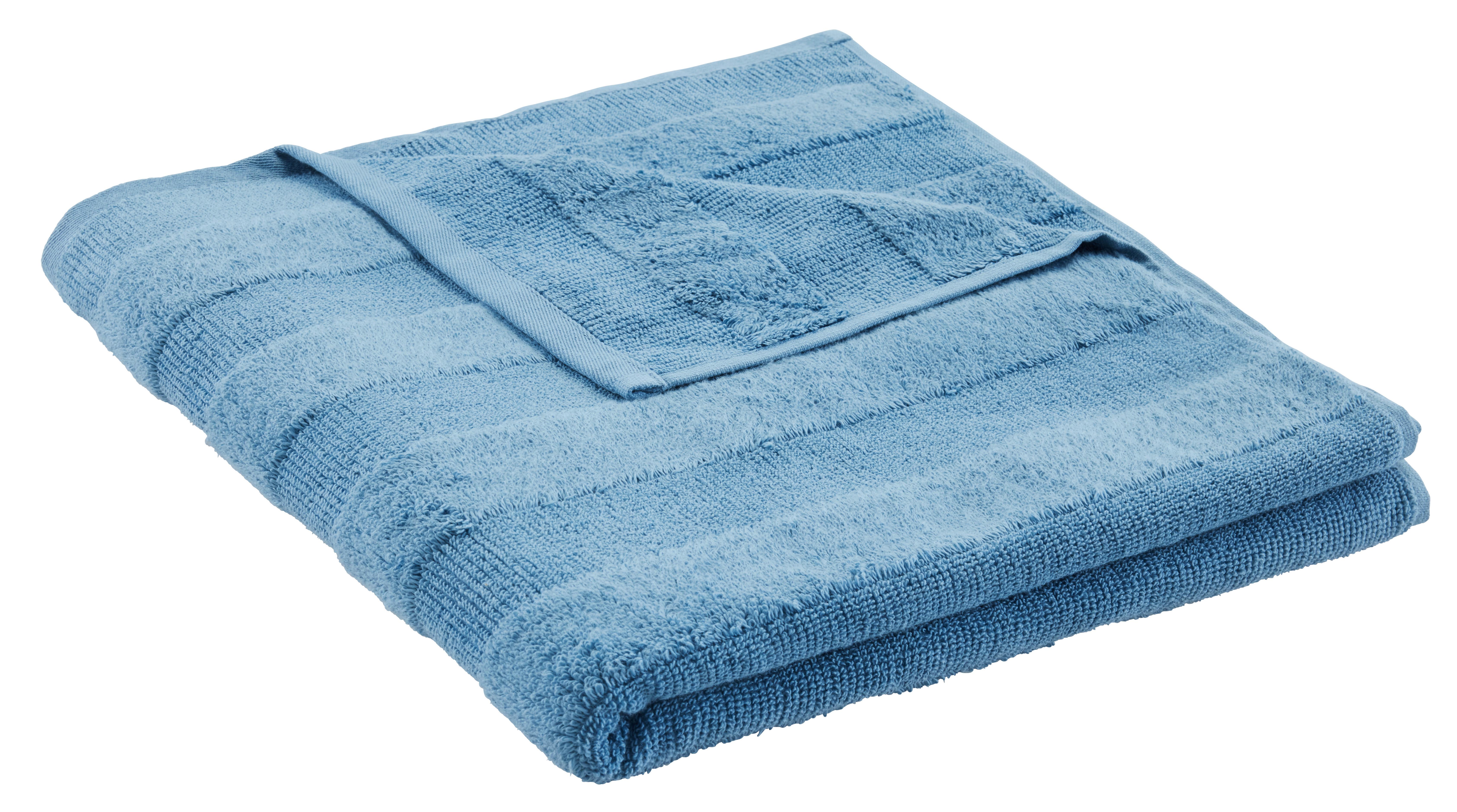 Duschtuch Chris in Stahlblau ca. 70x140cm - Blau, Textil (70/140cm) - Premium Living