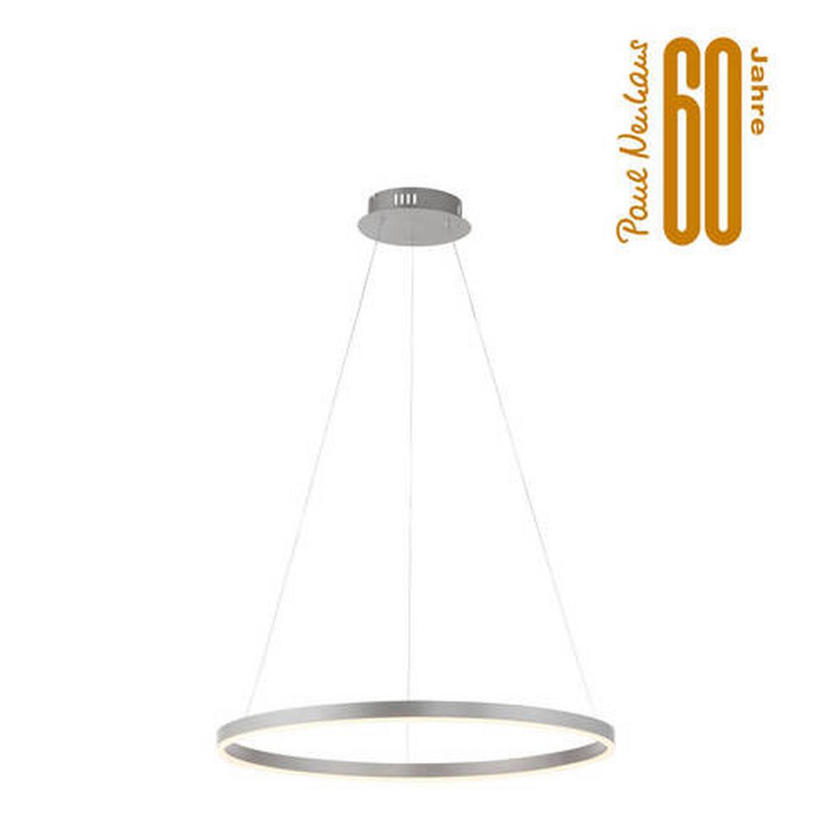 LAMPA WISZĄCA LED 15394-95 RITUS - kolor aluminiowy, Design, tworzywo sztuczne/metal (58,5/58,5/120cm)