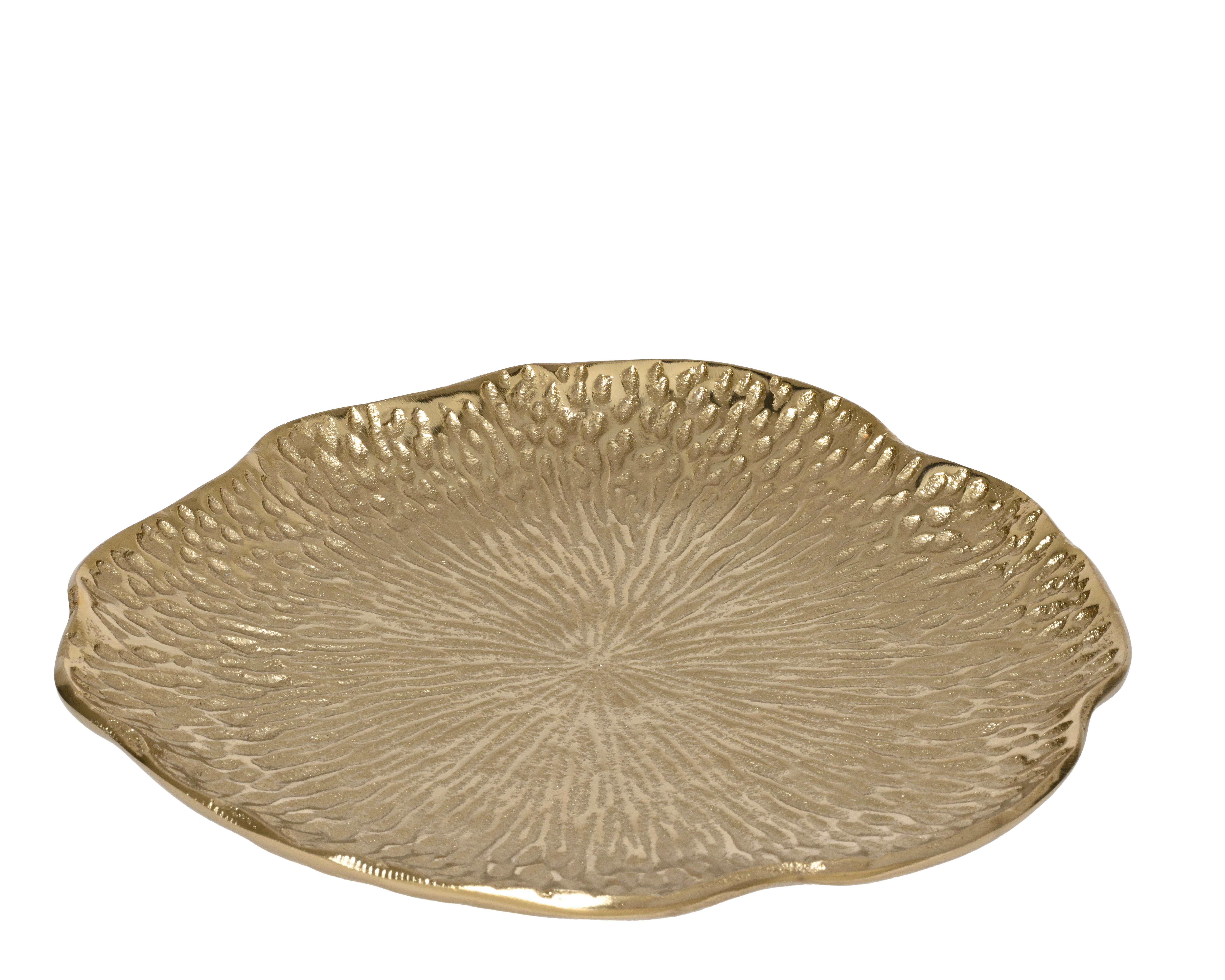 Tanjur Dekorativni Oren, Ø: 28cm - zlatne boje, Basics, metal (28/28/28cm)