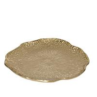 Tanjur Dekorativni Oren, Ø: 28cm - zlatne boje, Basics, metal (28/28/28cm)