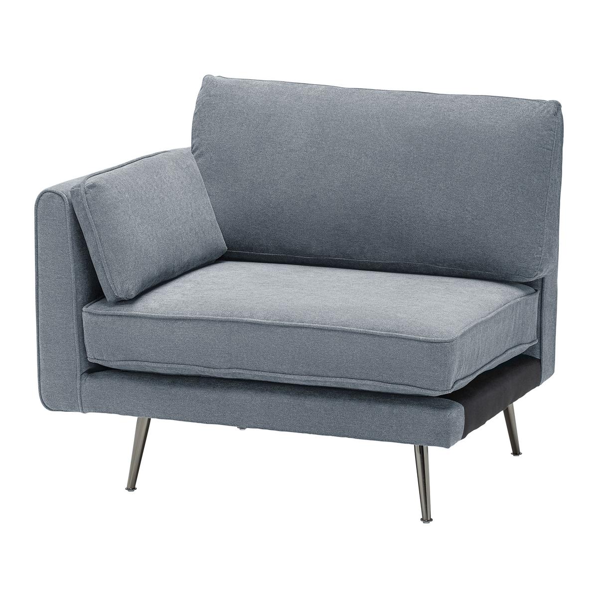 Wohnlandschaft grau, "Dunja" - Grau, Modern, Holz/Textil (295/89/161cm) - Bessagi Home