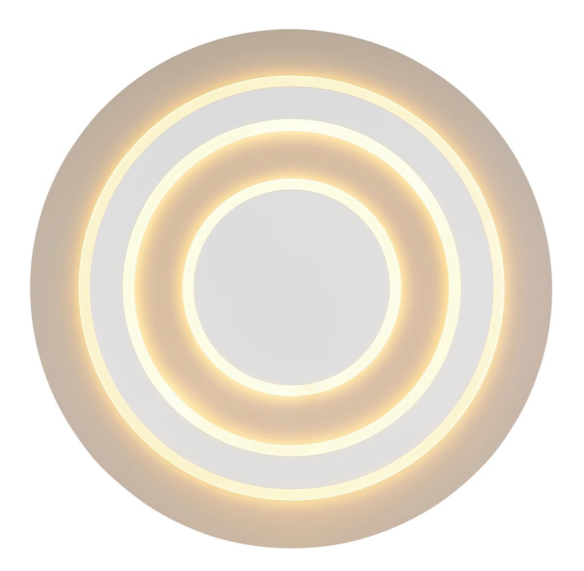 LED-DECKENLEUCHTE 48032-40S JAYDEN - Sandfarben/Weiss, Design, Kunststoff/Metall (48/5,5cm) - Globo