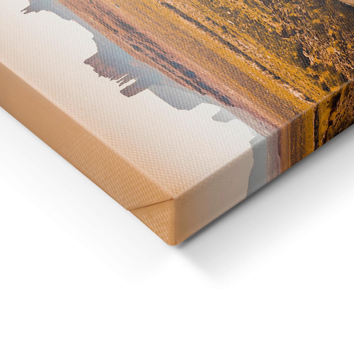 Leinwandbild Arizona Road Multicolor ca. 85x113cm - Multicolor/Beigebraun, Basics, Holz/Textil (85/113cm)