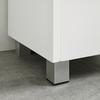 Waschbeckenunterschrank "Massimo", weiß - Silberfarben/Weiß, MODERN, Kunststoff (60/59/30cm) - Bessagi Home