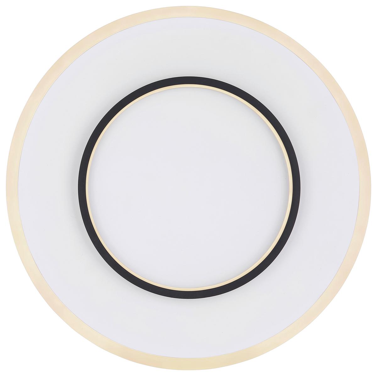 Stropna Led-svetilka Lima, S Sijalko - črna/bela, Basics, kovina/umetna masa (46,8/6cm) - Globo